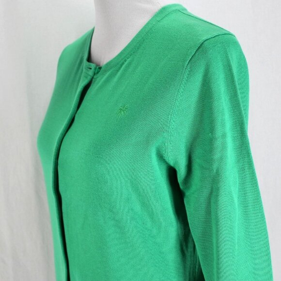 Lilly Pulitzer Cardigan Sweater Womens Size L Green Long Sleeve Button Front - Picture 4 of 7